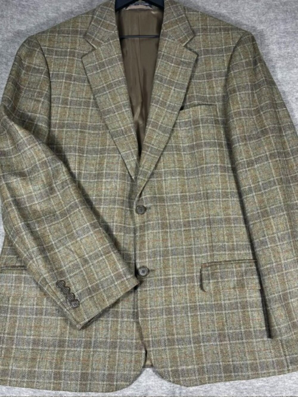 Coconut Grove Men's Wool Blazer Jacket Men's 42L Olive Gray Sport Coat Preppy